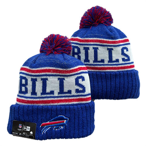 NFL Buffalo Bills red white with colorful Cuffed Pom Knit Hat YD2503212 (14)
