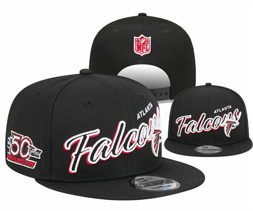 NFL Atlanta Falcons black 50TH Legacy True Snapback Hat YD2503211 (6)