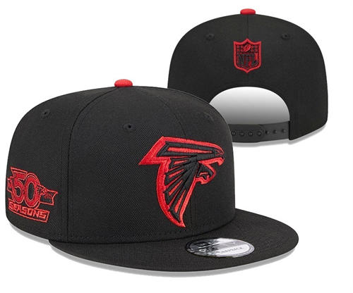 NFL Atlanta Falcons black 50TH Anniversary embroidered Snapback Hat YD2503211 (1)