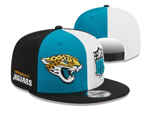 NFL Jacksonville Jaguars Black Teal White multi-coloured Snapback Hat YD2503211 (5)