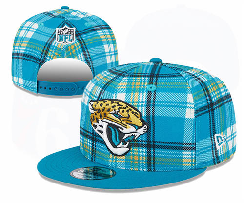 NFL Jacksonville Jaguars teal grid Snapback Hat YD2503211 (6)