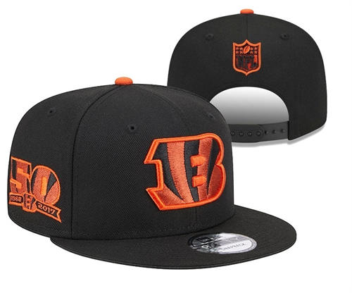 NFL Cincinnati Bengals Black 50TH Anniversary Snapback Hat YD2503211 (5)