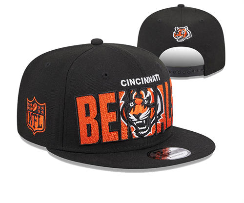 NFL Cincinnati Bengals black embroidered Snapback Hat YD2503211 (12)
