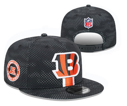 NFL Cincinnati Bengals black Sideline  AFC Snapback Hat YD2503211 (15)