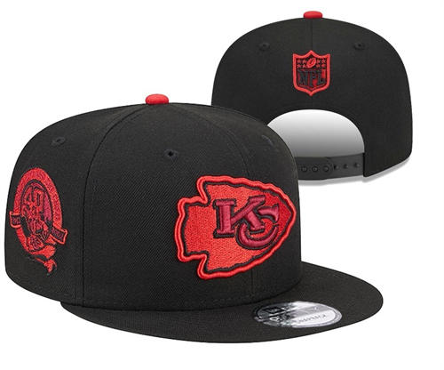 NFL Kansas City Chiefs Black 40TH Anniversary Snapback Hat YD2503211 (3)