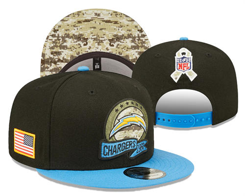 NFL Los Angeles Chargers black Powder Blue Snapback Hat YD2503211 (10)