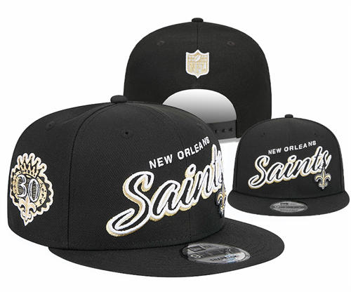 NFL New Orleans Saints black 30TH Anniversary Snapback Hat YD2503211 (1)