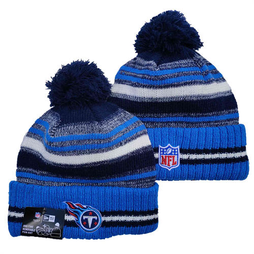 NFL Tennessee Titans Royal navy white gray Cuffed Pom Knit Hat YD2503212 (6)