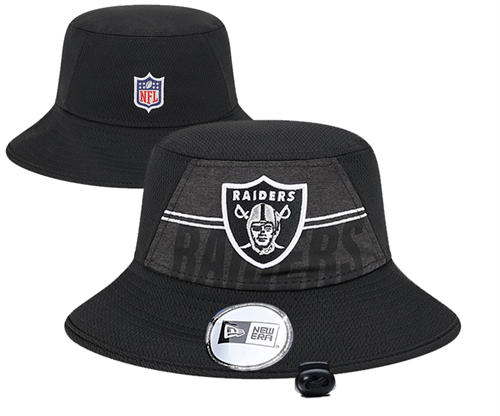 NFL Las Vegas Raiders black relex logo Bucket Hat YD2503211 (6)