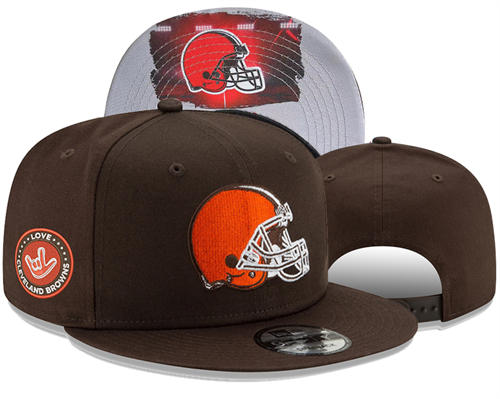 NFL Cleveland Browns Brown Love Snapback Hat YD2503211 (2)