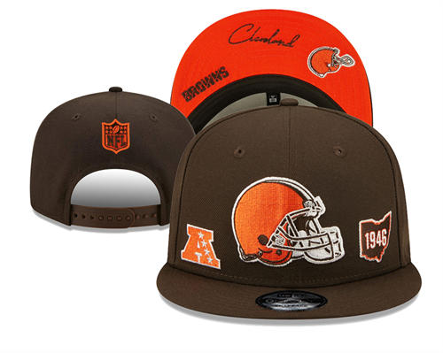 NFL Cleveland Browns Brown 1946 Anniversary Snapback Hat YD2503211 (1)