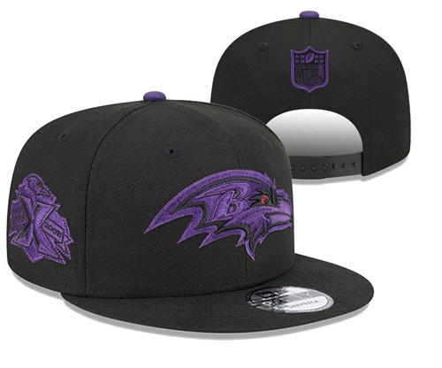 NFL Baltimore Ravens Black Purple Legacy True Snapback Hat YD2503211 (10)