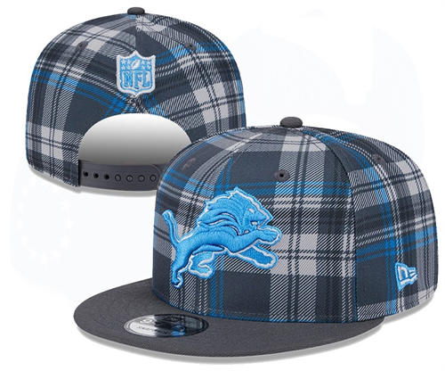 NFL Detroit Lions Smokey Gray Grid Snapback Hat YD2503211 (6)