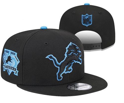 NFL Detroit Lions Black 1934-2008 75TH Anniversary Snapback Hat YD2503211 (3)