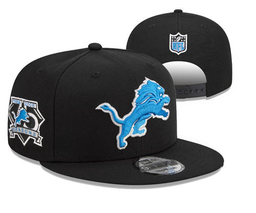 NFL Detroit Lions black 75TH Anniversary Snapback Hat YD2503211 (7)
