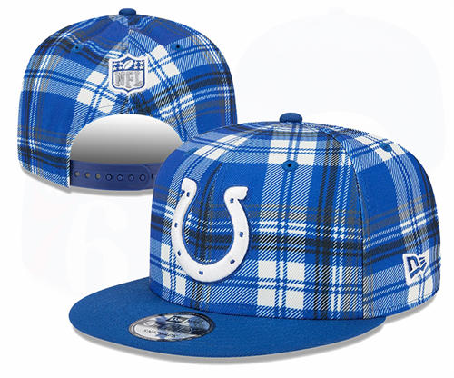 NFL Indianapolis Colts Royal Grid Snapback Hat YD2503211 (4)