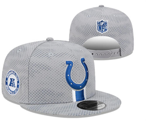 NFL Indianapolis Colts Gray Sideline AFC Snapback Hat YD2503211 (5)