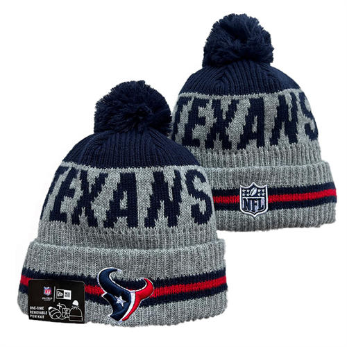 NFL Houston Texans Gray Navy  Cuffed Pom Knit Hat YD2503212 (2)