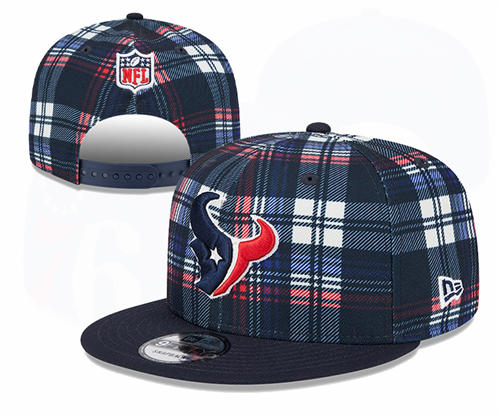 NFL Houston Texans Navy colorfull Grid Snapback Hat YD2503211 (1)