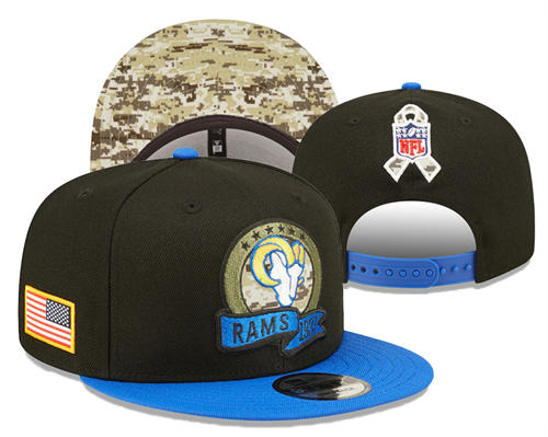 NFL Los Angeles Rams Black blue camo Snapback Hat YD2503211 (13)