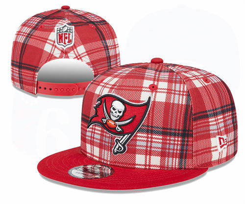 NFL Tampa Bay Buccaneers red Grid Snapback Hat YD2503211 (2)