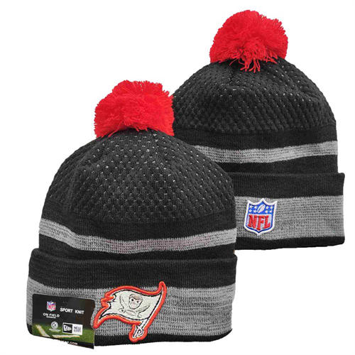 NFL Tampa Bay Buccaneers SMOKEY GREY Cuffed Pom Knit Hat YD2503212 (15)