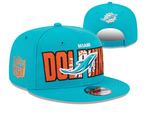 NFL Miami Dolphins Aqua Orange Snapback Hat YD2503211 (2)