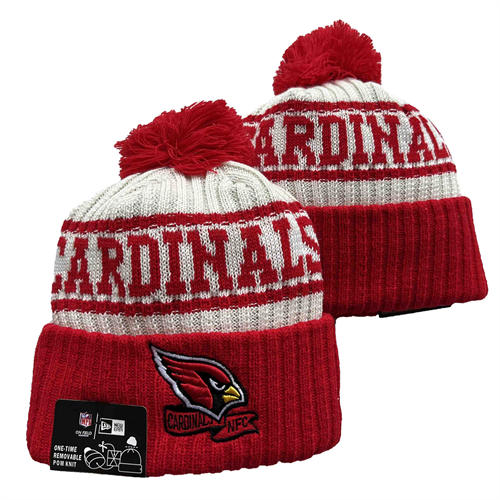 NFL Arizona Cardinals red white Cuffed Pom Knit Hat YD2503212 (10)