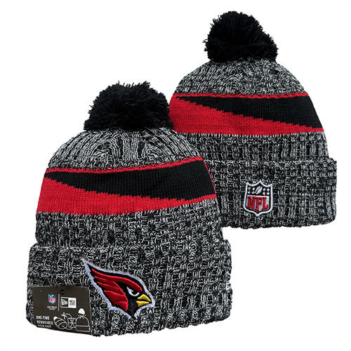 NFL Arizona Cardinals SMOKEY GREY black Cuffed Pom Knit Hat YD2503212 (1)