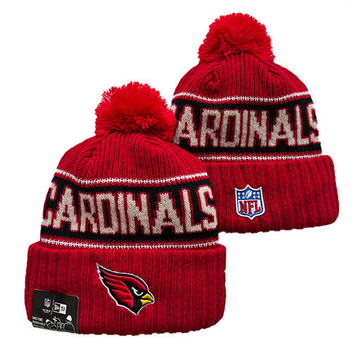 NFL Arizona Cardinals red black white Cuffed Pom Knit Hat YD2503212 (15)