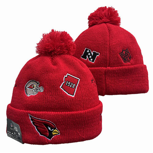 NFL Arizona Cardinals red 1920 Anniversary Cuffed Pom Knit Hat YD2503212 (8)