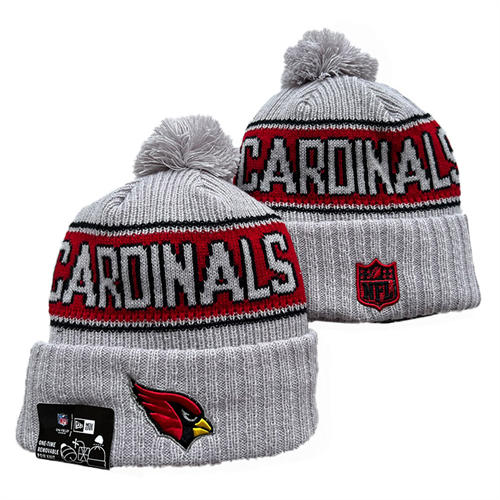 NFL Arizona Cardinals gray red Cuffed Pom Knit Hat YD2503212 (5)