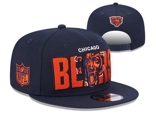 NFL Chicago Bears navy clorful logo Snapback Hat YD2503211 (7)
