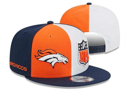 NFL Denver Broncos navy orange white multi-coloured Snapback Hat YD2503211 (10)