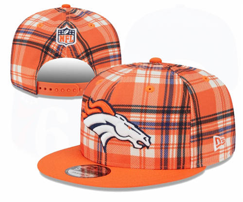 NFL Denver Broncos Orange Grid Snapback Hat YD2503211 (2)