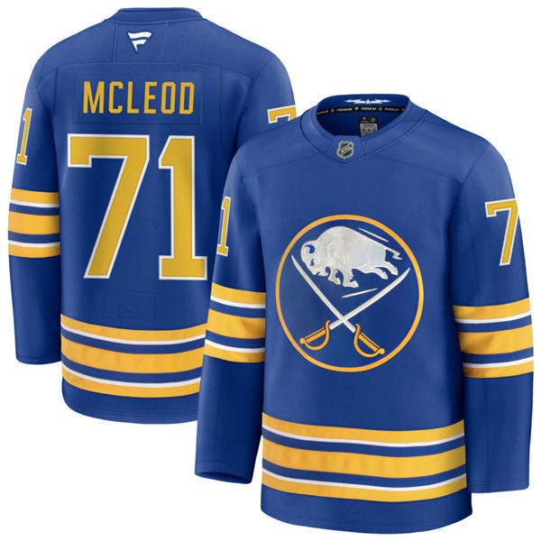 Men's Buffalo Sabres #71 Ryan McLeod Fanatics Royal Home Premier Player Jersey