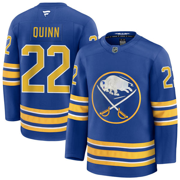 Men's Buffalo Sabres #22 Jack Quinn Fanatics Royal Home Premier Player Jersey