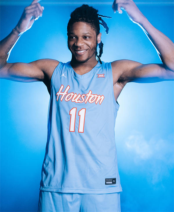 Mens Youth Houston Cougars #11 Joseph Tugler 2025 Blue Special Basketball Game Jersey