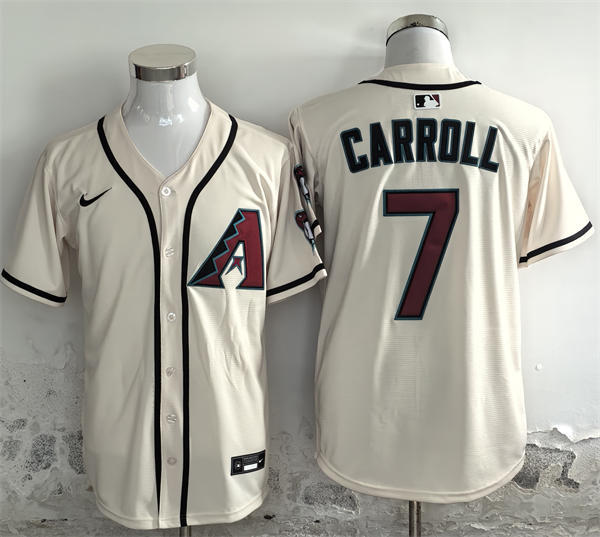 Mens Arizona Diamondbacks #7 Corbin Carroll Nike Home Cream Limited Jersey