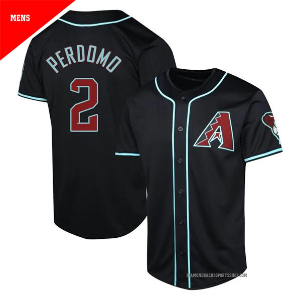 Mens Arizona Diamondbacks #2 Geraldo Perdomo Nike Black Alternate Limited Jersey