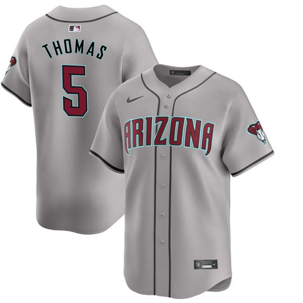 Mens Arizona Diamondbacks #5 Alek Thomas Nike Gray Road Limited Jersey