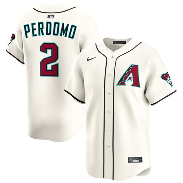 Mens Arizona Diamondbacks #2 Geraldo Perdomo Nike Home Cream Limited Jersey