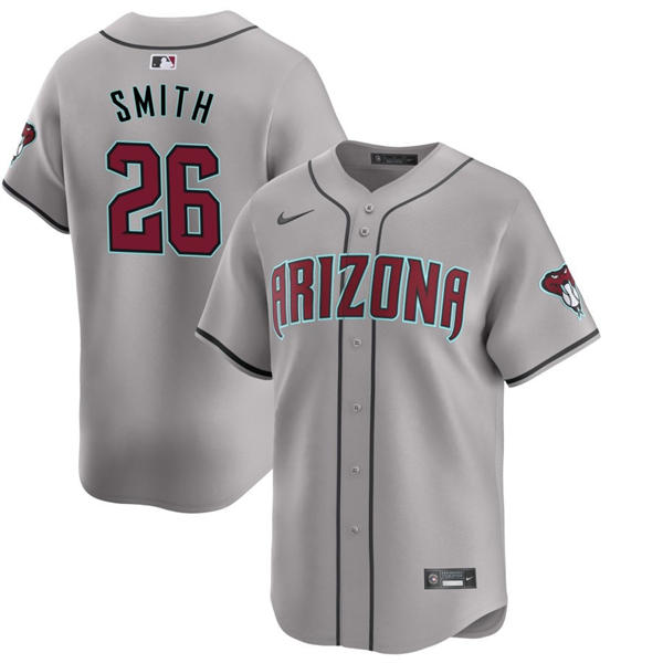 Mens Arizona Diamondbacks #26 Pavin Smith Nike Gray Road Limited Jersey