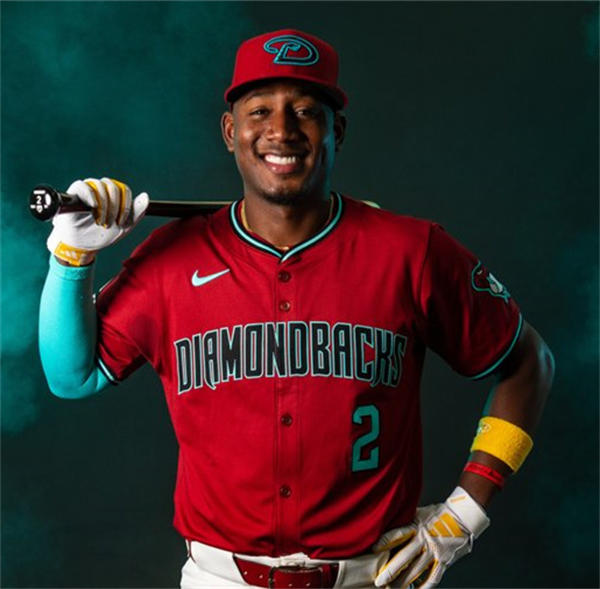 Mens Arizona Diamondbacks #2 Geraldo Perdomo Nike Crimson Alternate Limited Jersey