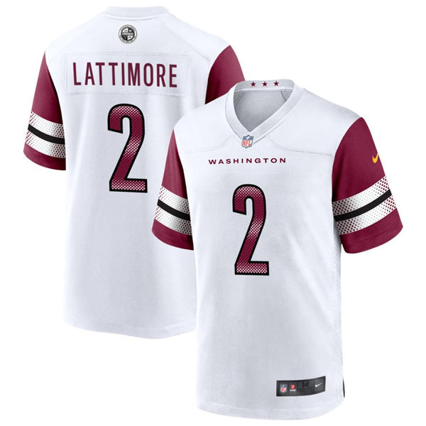 Mens Washington Commanders #2 Marshon Lattimore Nike White Away Vapor Limited Jersey