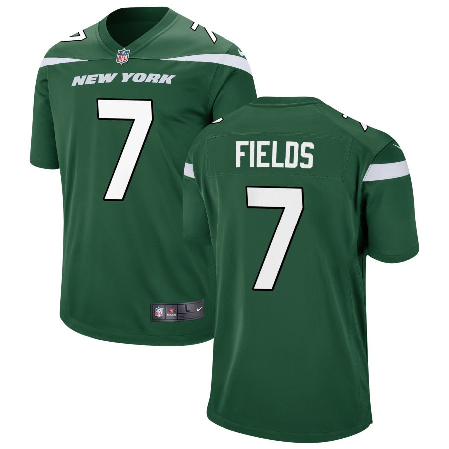 Men's New York Jets #7 Justin Fields Nike Gotham Green Vapor Limited Jersey