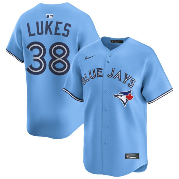 Mens Toronto Blue Jays #38 Nathan Lukes Nike Powder Blue Alternate Limited Player Jersey