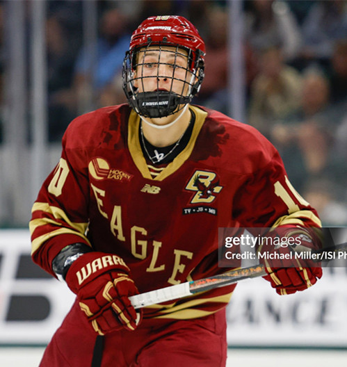 Mens Youth Boston College Eagles #10 James Hagens Maroon Eagles College Hockey Game Jersey