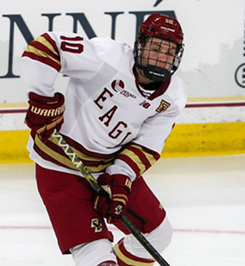 Mens Youth Boston College Eagles #10 James Hagens White Eagles College Hockey Game Jersey