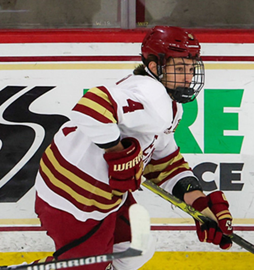Mens Youth Boston College Eagles #4 Teddy Stiga White Eagles College Hockey Game Jersey
